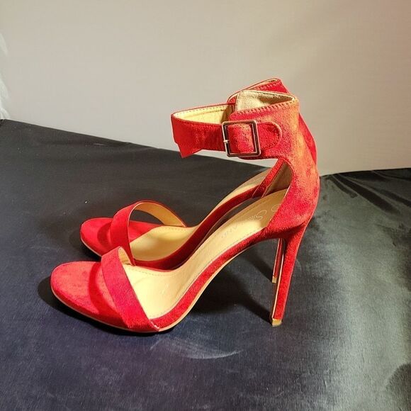 BRAND NEW SH ZOANNA-TWICE FUN SUEDE HIGH HEEL STILETTOS SANDAL WITH ANKLE STRAP - Picture 11 of 15
